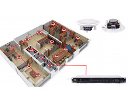 Акустическая система для офиса 15 потолочных динамиков BOSCH